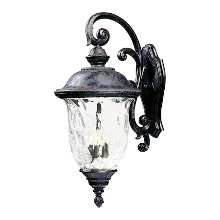 Maxim Lighting Carriage House 3-Light 14" Wide Oriental Bronze Outdoor Wall Sconce 40498WGOB